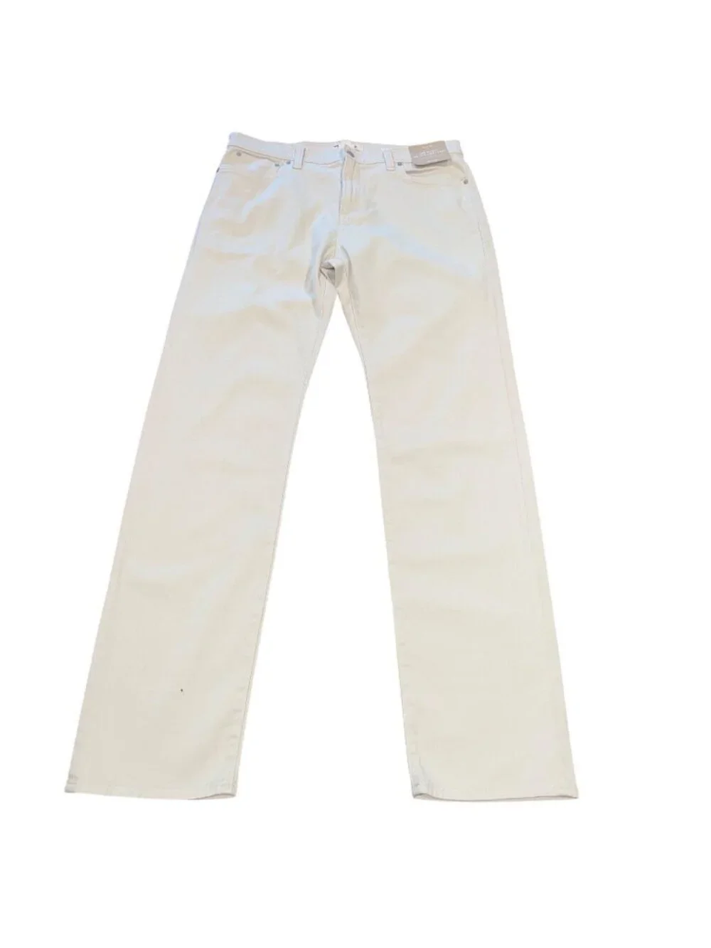 NWT FLAWED Madewell Allday 1991 Straight-Leg Pant 35x34 Beige Stretch Relaxed